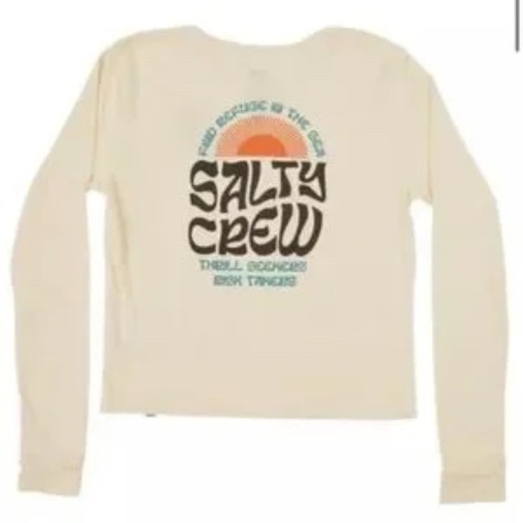 Women's Salty Crew Long Sleeve 3/4 Crop Shirt - MEDIUM - Picture 8 of 8
